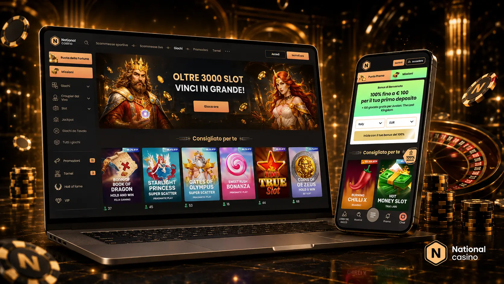 Come Iniziare con i Giochi Live su National Casino?