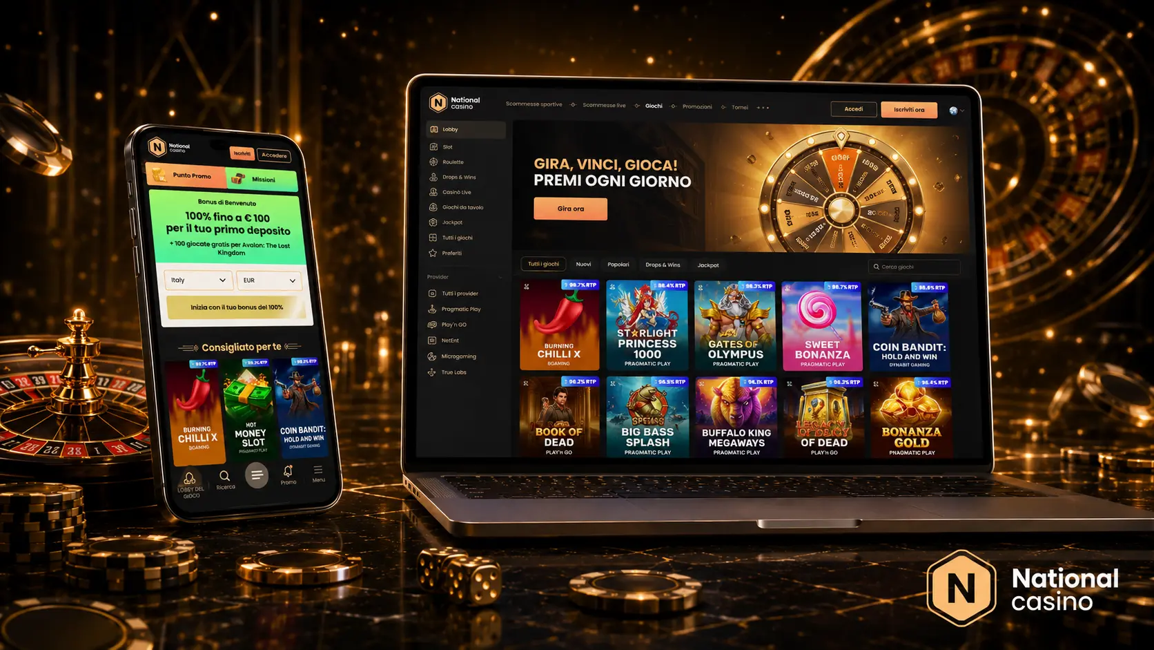 Come iniziare con le slot National Casino?